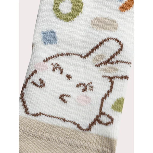 Chaussettes naissance blanches motif lapin - Soins Bébé Naturels & Produits Maman Après Naissance