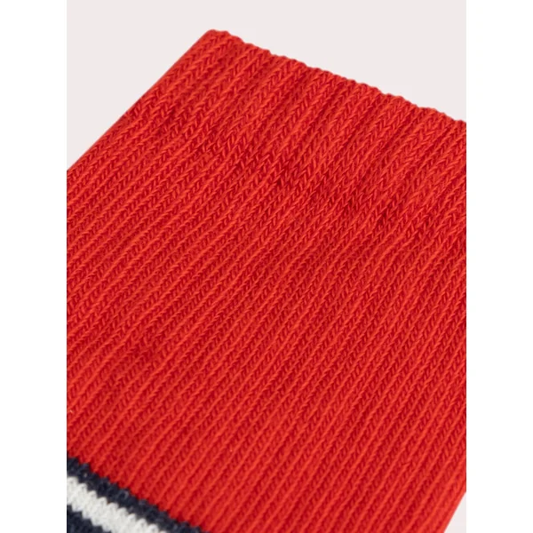 Chaussettes rayées marine et rouge pour bébé garçon - Soins Bébé Naturels & Produits Maman Après Naissance