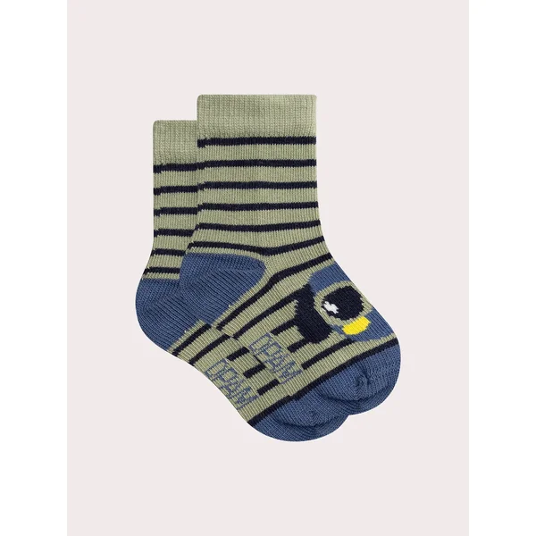 Chaussettes rayées à motif chien pour bébé garçon - Soins Bébé Naturels & Produits Maman Après Naissance