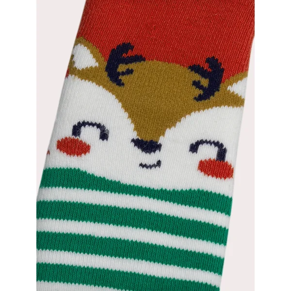 Chaussettes rouges motif rennes pour garçon - Soins Bébé Naturels & Produits Maman Après Naissance