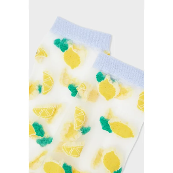 Chaussettes transparentes à motifs citrons Coucou Suzette