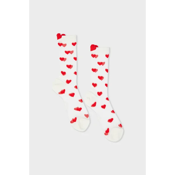Chaussettes transparentes à motifs coeurs Coucou Suzette