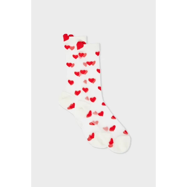 Chaussettes transparentes à motifs coeurs Coucou Suzette