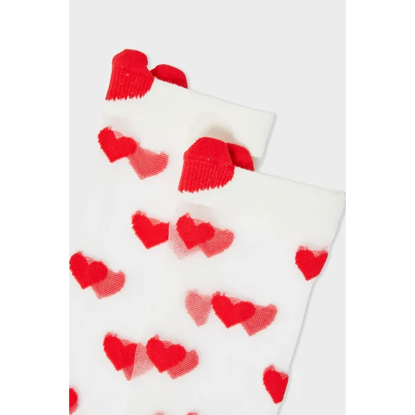 Chaussettes transparentes à motifs coeurs Coucou Suzette