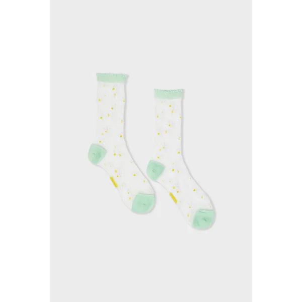 Chaussettes transparentes à motifs fleurs Coucou Suzette