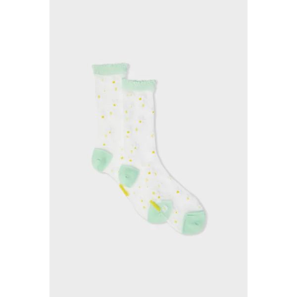 Chaussettes transparentes à motifs fleurs Coucou Suzette