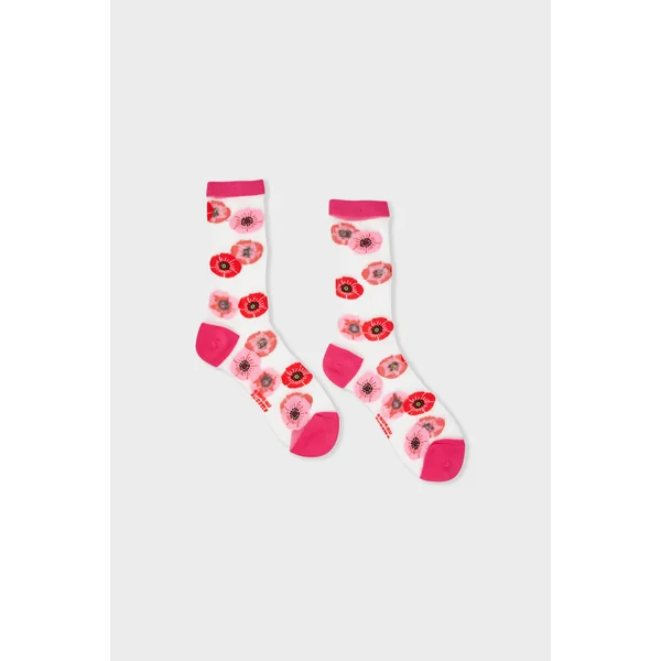 Chaussettes transparentes à motifs fleurs Coucou Suzette