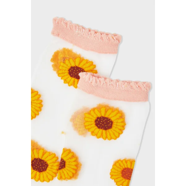 Chaussettes transparentes à motifs fleurs Coucou Suzette