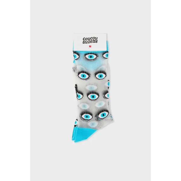 Chaussettes transparentes à motifs yeux Coucou Suzette