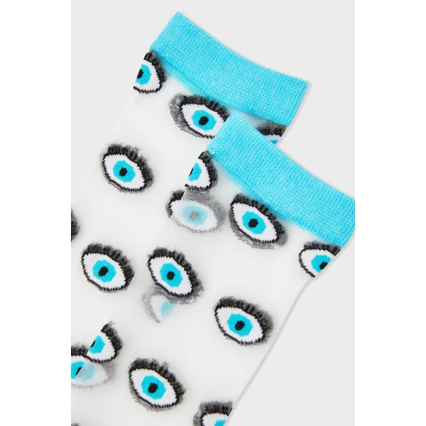 Chaussettes transparentes à motifs yeux Coucou Suzette