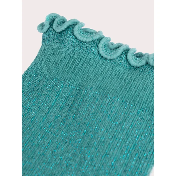 Chaussettes turquoises pailletés pour fille - Soins Bébé Naturels & Produits Maman Après Naissance