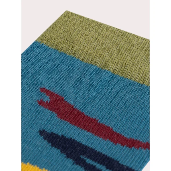 Chaussettes turquoises à motif tigre pour garçon - Soins Bébé Naturels & Produits Maman Après Naissance