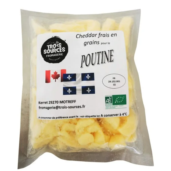 Cheddar frais en grains (pour la poutine) - 500g