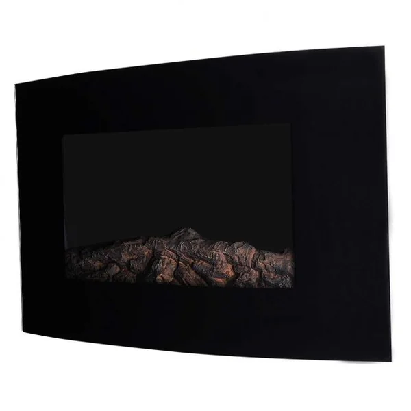 Cheminée Electrique Murale Foyer Electrique Murale 900-1800w Noir décorative et chauffage d'appoint avec Télécommande