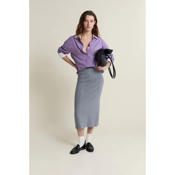 Chemise bicolore rayée avec coton