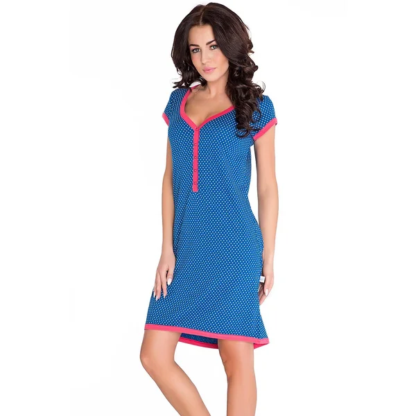 Chemise de nuit de grossesse et d'allaitement motif étoiles - Livré en 48H/72H