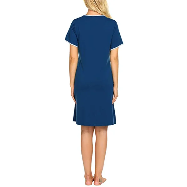 Chemise de nuit de grossesse et d'allaitement ouverture latérale - Livré en 48H/72H
