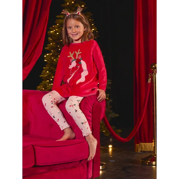 Chemise de nuit en velours theme Noël pour fille - Soins Bébé Naturels & Produits Maman Après Naissance