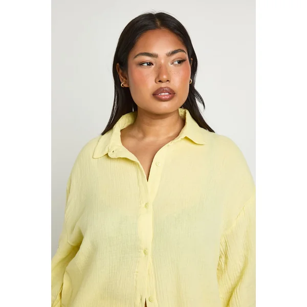 Chemise De Plage En Gaze De Coton Grande Taille