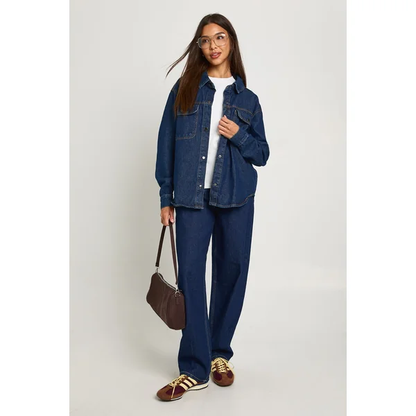 Chemise en denim oversize