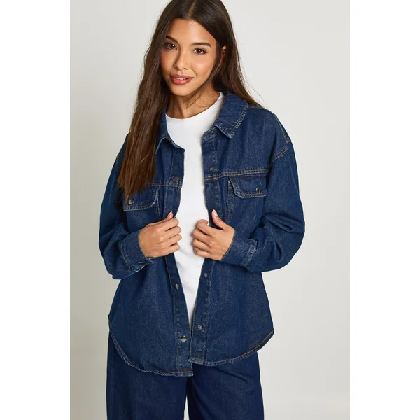 Chemise en denim oversize