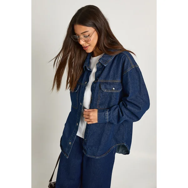 Chemise en denim oversize