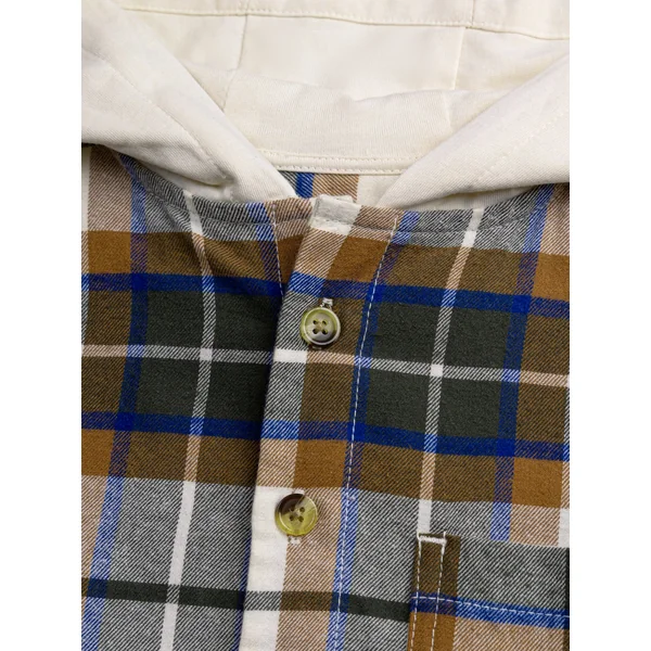 Chemise en flanelle à carreaux avec capuche - Soins Bébé Naturels & Produits Maman Après Naissance
