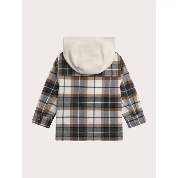 Chemise en flanelle à carreaux avec capuche - Soins Bébé Naturels & Produits Maman Après Naissance