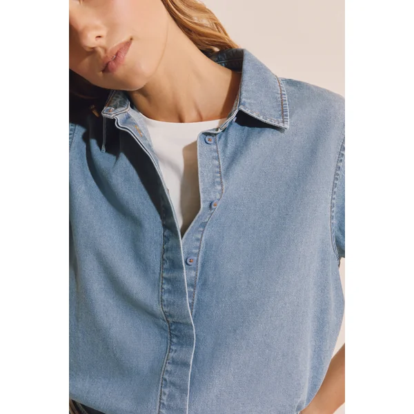 Chemise en jean manches courtes
