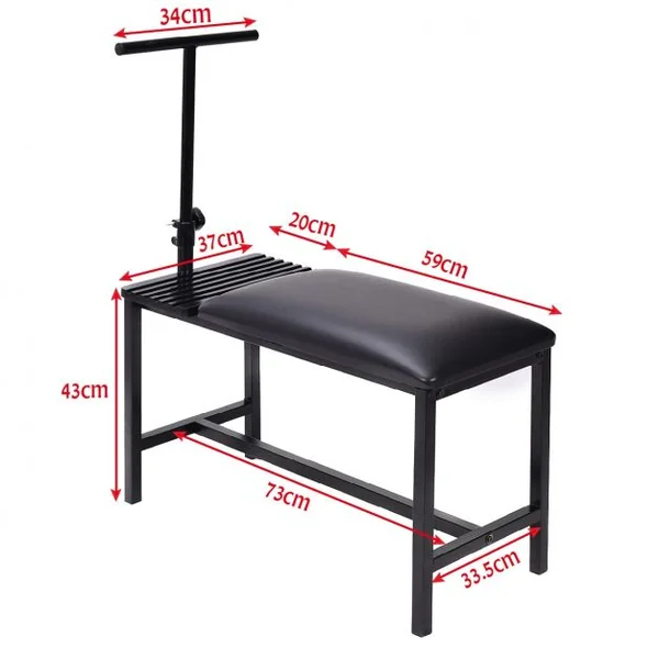 Chevalet d’Art avec Banc Support à Dessin et Tabouret Hauteur Réglable en Acier et Cuir PU, 68x33,5x56,5-104cm, Noir