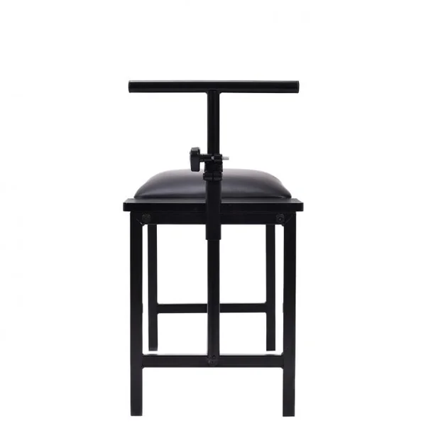 Chevalet d’Art avec Banc Support à Dessin et Tabouret Hauteur Réglable en Acier et Cuir PU, 68x33,5x56,5-104cm, Noir