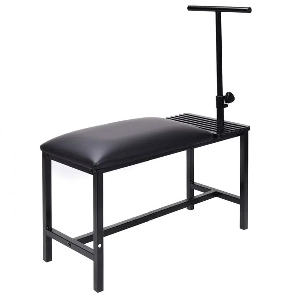 Chevalet d’Art avec Banc Support à Dessin et Tabouret Hauteur Réglable en Acier et Cuir PU, 68x33,5x56,5-104cm, Noir