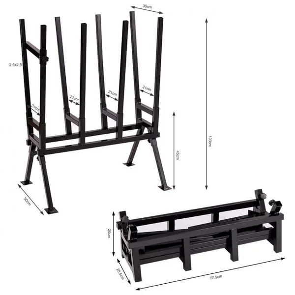 Chevalet de sciage pour tronçonneuse Chevalet de Tronçonnage Support pour Bois à Couper à la Tronçonneuse Charge Max:200KG