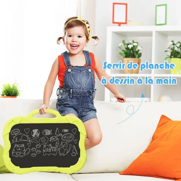 Chevalet pour Enfants de +3 Ans sur Pieds Chevalet Double Faces Nombreux Accessoires Portable en PP 61x36,5x85 cm