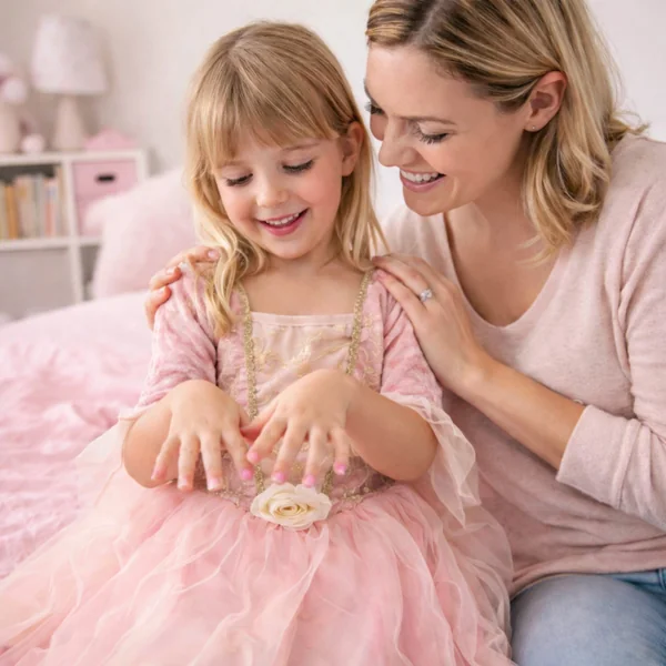 Children's makeup set Pinky Promise – water-based nail polish & lipstick