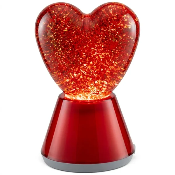 Child's rgb glitter heart night light
