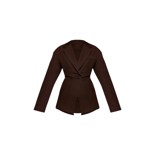 Chocolat Blazer Cintré À Taille Ajustée