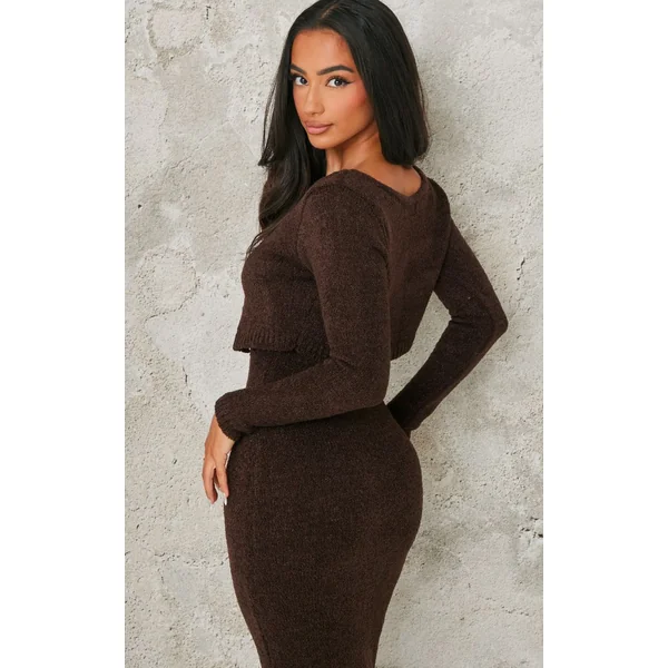 Chocolat Cardigan En Maille Bouclette Petite
