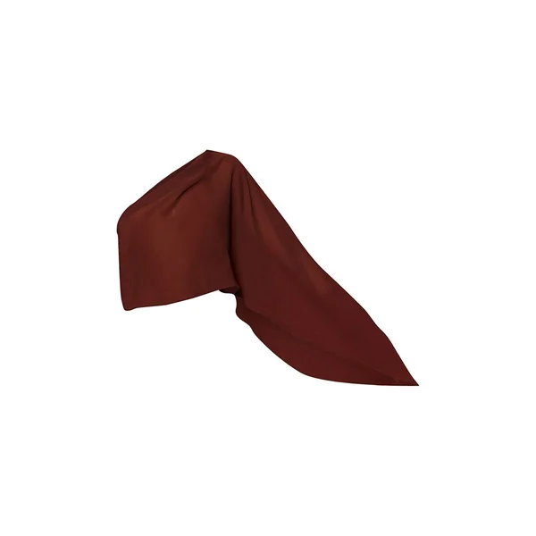 Chocolat Foncé Ensemble Haut Cape En Mousseline Asymétrique