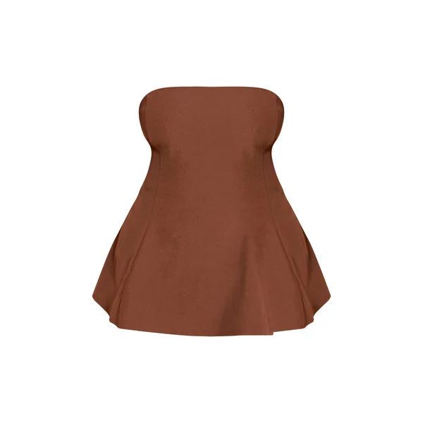 Chocolat Haut Bandeau Évasé Grande Taille