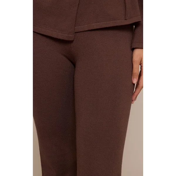 Chocolat Legging Évasé En Maille Fine Tall