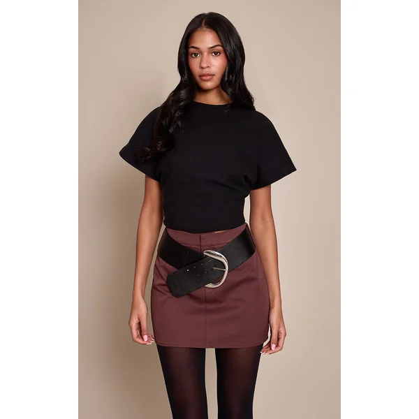 Chocolat Mini-jupe Ceinture Épaisse Tall