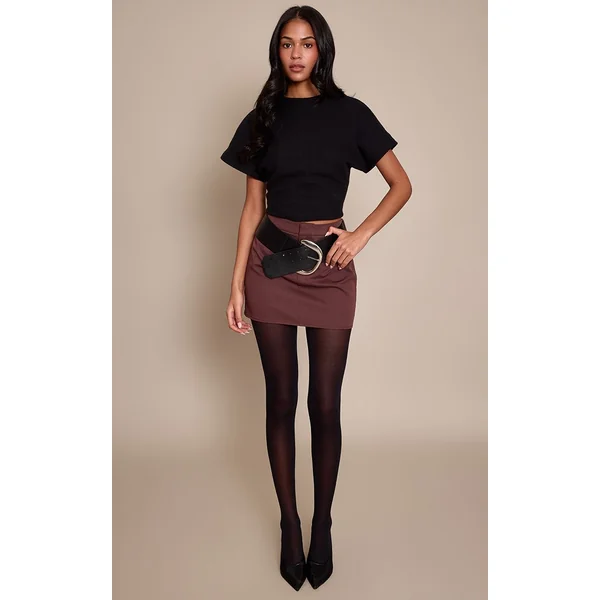 Chocolat Mini-jupe Ceinture Épaisse Tall