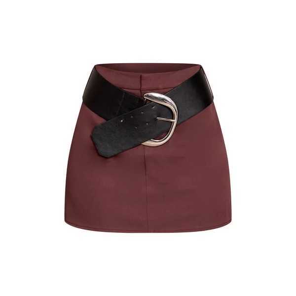 Chocolat Mini-jupe Ceinture Épaisse Tall