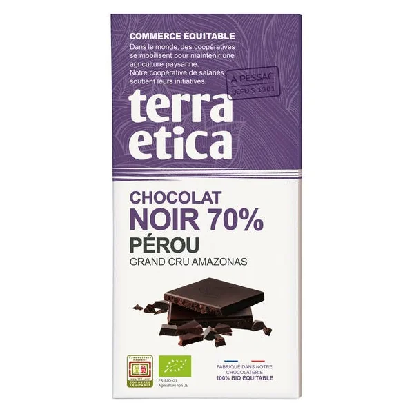 Chocolat noir 70% Pérou 100g