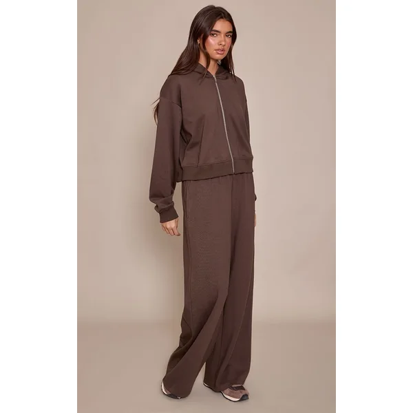 Chocolat Pantalon De Jogging Interlock À Jambes Extra Larges