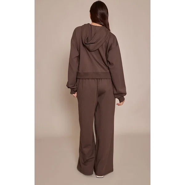 Chocolat Pantalon De Jogging Interlock À Jambes Extra Larges