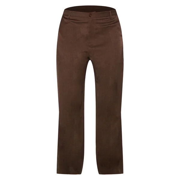 Chocolat Profond Pantalon Large Tailleur Tissé Grande Taille Coordonné