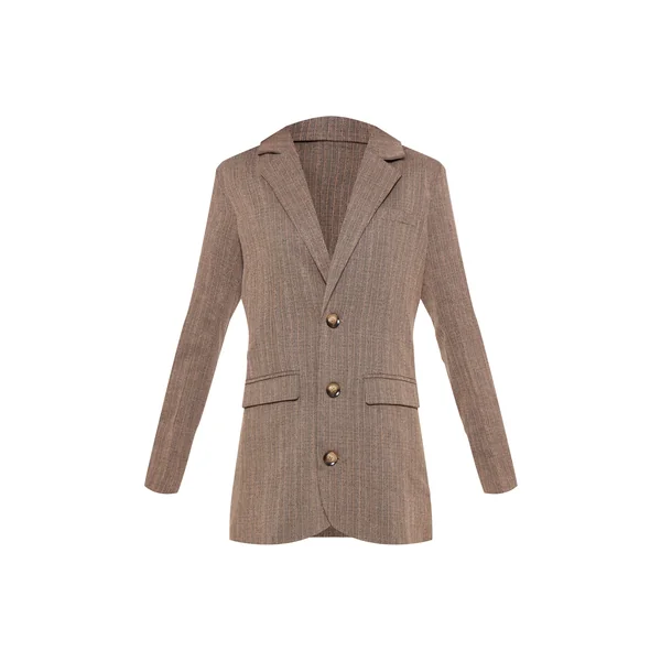 Chocolat Robe Blazer À Fines Rayures Boutonnée