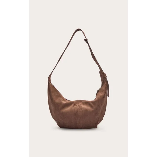 Chocolat Sac Besace Croissant Slouchy En Synthétique